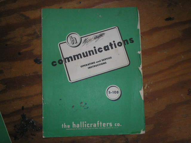 S-108 Receiver Owners Manual  Hallicrafters